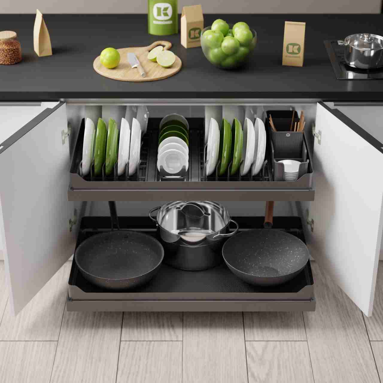Modern Kitchen Accessories in Italian Design Vibo, Kesseböhmer