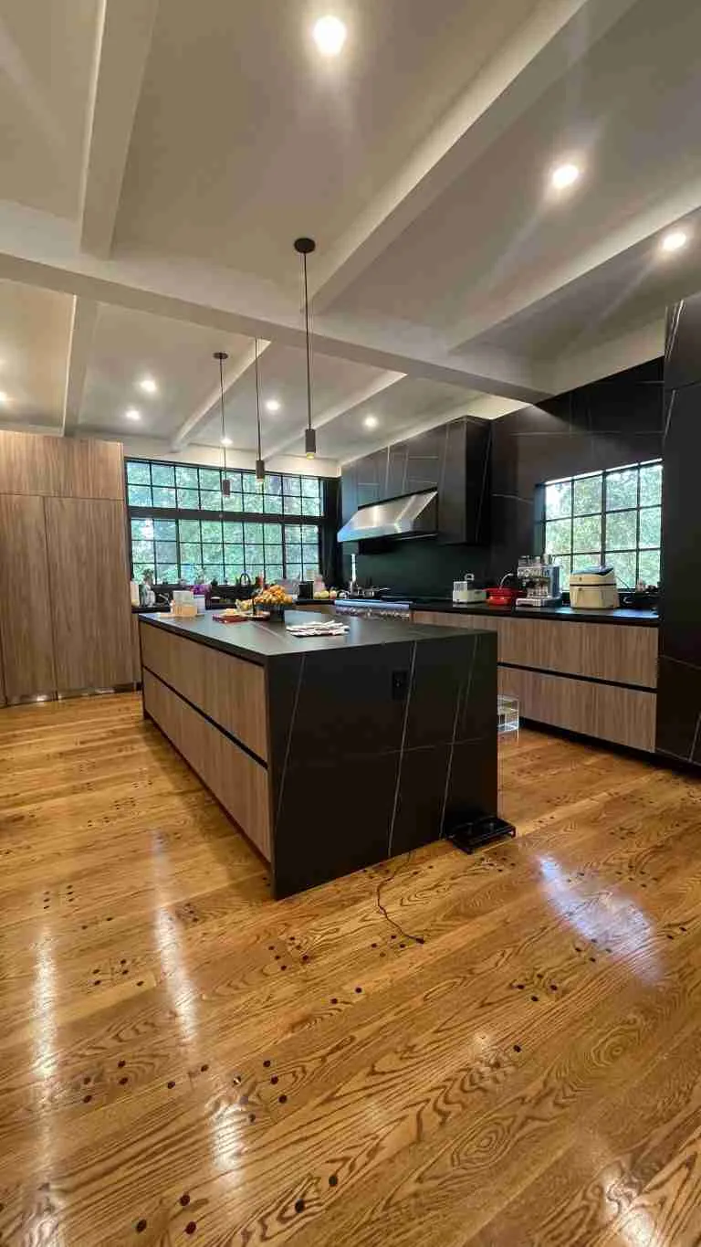 A Ceramic Kitchen from the Arrital AK 04 Collection · Walnut Veneer & Black Ceramic Fronts · by Tredi Interiors
