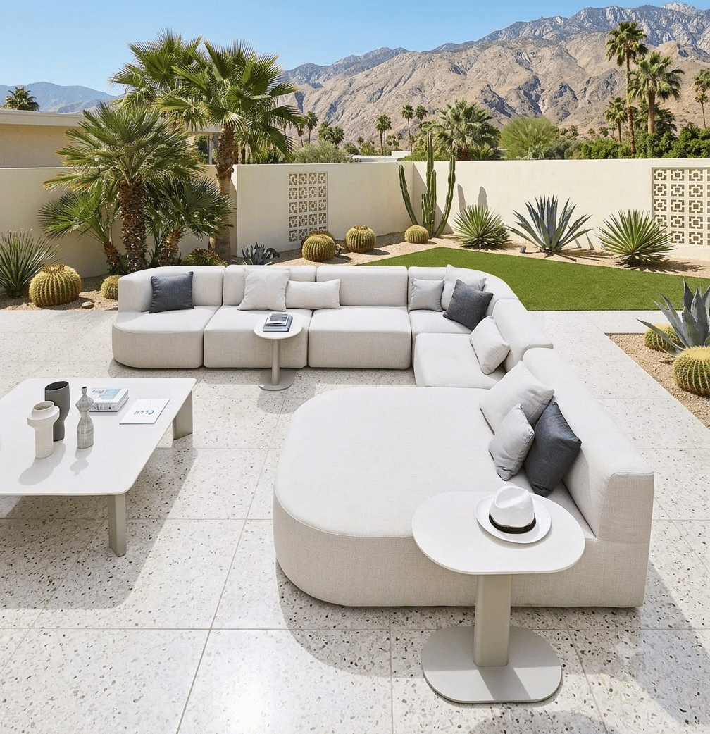 change the background and put a typical south california palm springs background